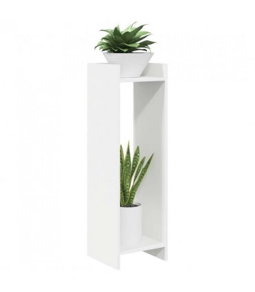 vidaXL Plant Stand with Shelf White 30 x 30 x 100 cm Engineered Wood