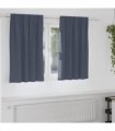 vidaXL Blackout Curtains with Rings 2 pcs Anthracite 140 x 140 cm