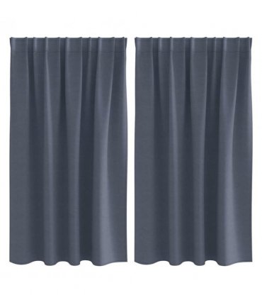 vidaXL Blackout Curtains with Rings 2 pcs Anthracite 140 x 140 cm