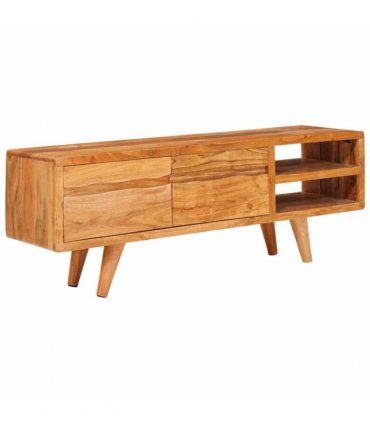 vidaXL TV Cabinet with Shelf Brown 110 x 30 x 40 cm Solid Acacia Wood