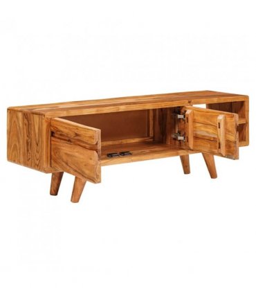 vidaXL TV Cabinet with Shelf Brown 110 x 30 x 40 cm Solid Acacia Wood
