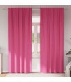 vidaXL Blackout Curtains with Rings 2 pcs Bright Pink 225 x 140 cm