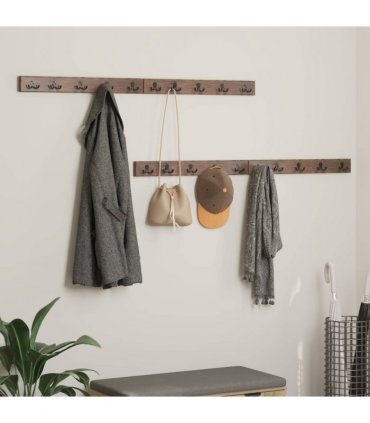 vidaXL Hanger Brown 60 x 7 x 8 cm Solid Reclaim Wood