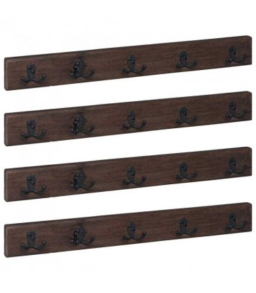 vidaXL Hanger Brown 60 x 7 x 8 cm Solid Reclaim Wood