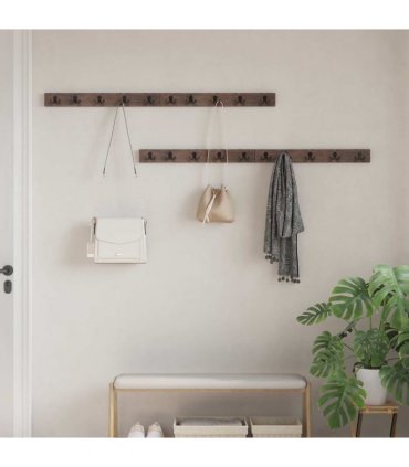 vidaXL Hanger Brown 60 x 7 x 8 cm Solid Reclaim Wood