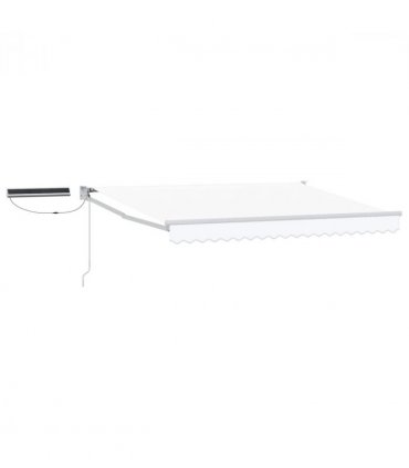 vidaXL Electric Retractable Awning White 3.5 x 2.5 m