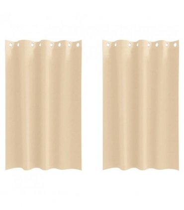 vidaXL Blackout Curtains with Rings 2 pcs Cream 175 x 140 cm Polyester