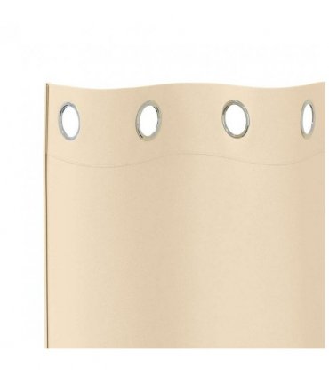 vidaXL Blackout Curtains with Rings 2 pcs Cream 175 x 140 cm Polyester