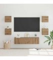 vidaXL TV Cabinet Set Wall-mounted 6 pcs Artisan Oak Engineered Wood
