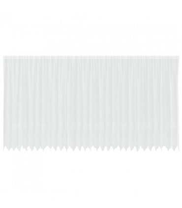 vidaXL Lace Curtain with Curtains Floral White 240x750cm Polyester