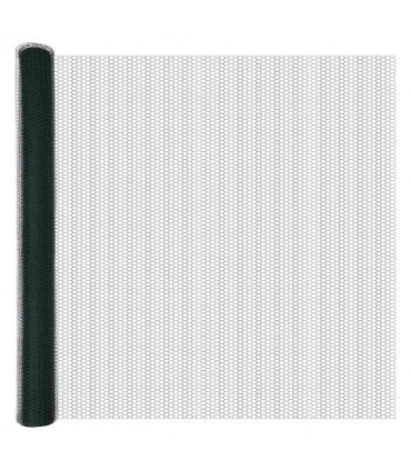 vidaXL Hexagon Fence Green 1.5 x 50 m PVC