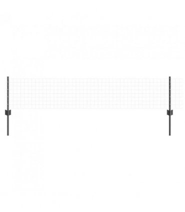 vidaXL Embedded Fence Post 5 pcs Grey 80 cm Powder-Coated Steel