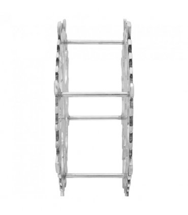 vidaXL Wine Rack Silver 39 x 14 x 39 cm Aluminium