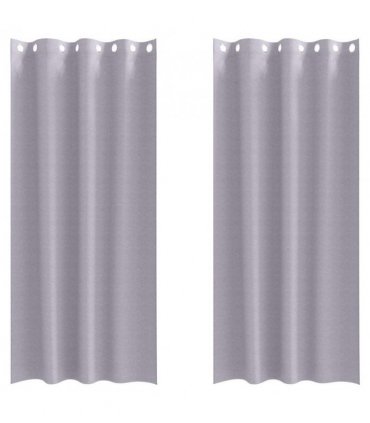 vidaXL Blackout Curtains with Rings 2 pcs Metal Grey 260 x 140 cm