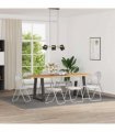 vidaXL Folding Chair 8 pcs White and Grey 48 x 43.5 x 81 cm