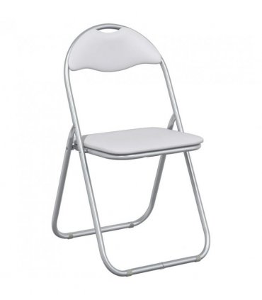 vidaXL Folding Chair 8 pcs White and Grey 48 x 43.5 x 81 cm