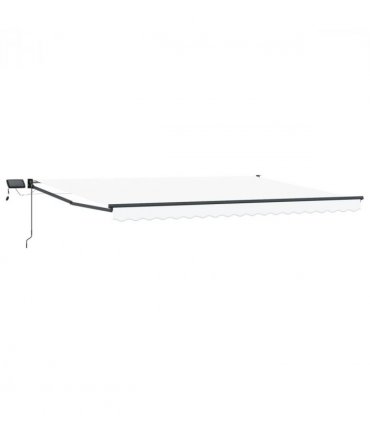 vidaXL Manual Retractable Awning with LEDs 4 x 3 m
