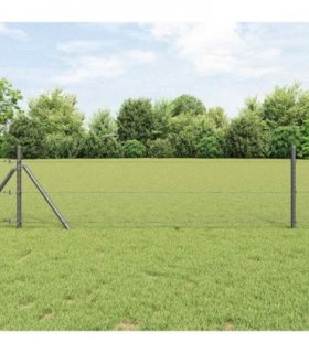 vidaXL Hexagon Fence Grey 0.4 x 25 m PVC