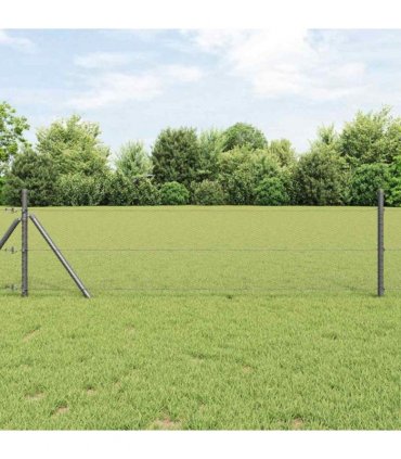 vidaXL Hexagon Fence Grey 0.4 x 25 m PVC