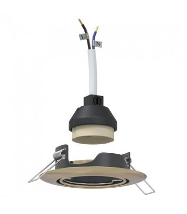 vidaXL Spotlight 24 pcs Brass 9 x 9 x 2.5 cm Metal