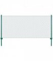 vidaXL Wire Mesh Fence with Posts Steel 25x0.75 m Green