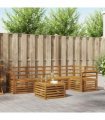 vidaXL Sectional Sofa Set 6 pcs Natural Solid Acacia Wood