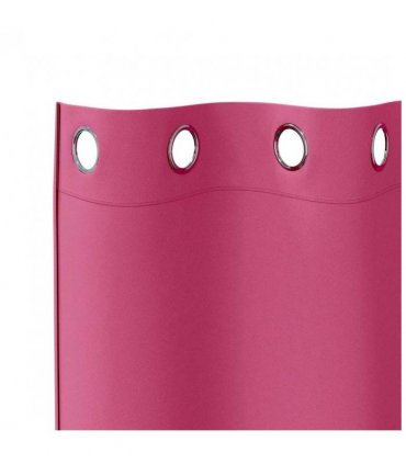 vidaXL Blackout Curtains with Rings 2 pcs Bright Pink 245 x 140 cm
