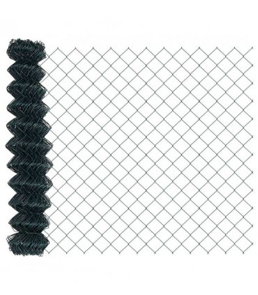 vidaXL Chain Link Fence 25 x 1.4 m Steel Green