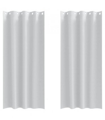 vidaXL Blackout Curtains with Rings 2 pcs Pale Grey 260 x 140 cm