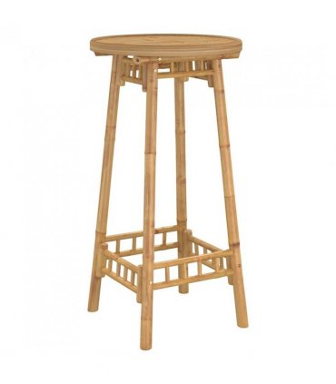 vidaXL Outdoor Bar Table Round Ø55x100 cm Bamboo
