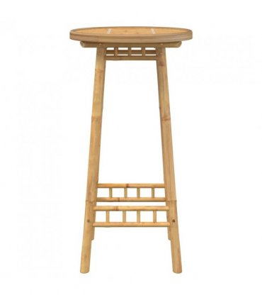 vidaXL Outdoor Bar Table Round Ø55x100 cm Bamboo