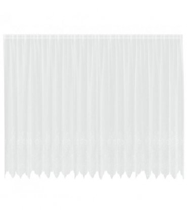 vidaXL Lace Curtain with Curtains Floral White 200 x 500 cm Polyester