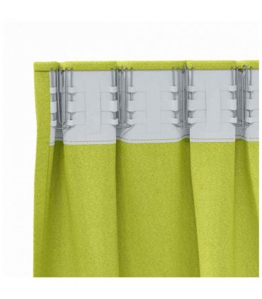 vidaXL Blackout Curtains with Rings 2 pcs Green 260 x 140 cm Polyester
