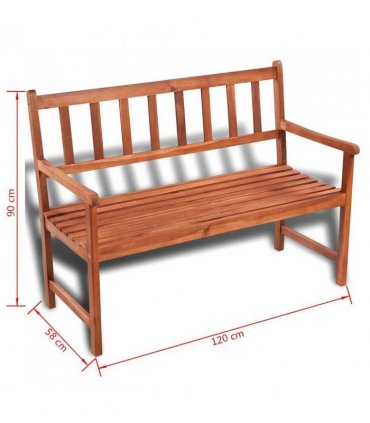 vidaXL Garden Bench | Light Brown | Acacia hardwood | Medium | Durable