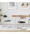 vidaXL Folding Chair 2 pcs Black and Grey 48 x 43.5 x 81 cm
