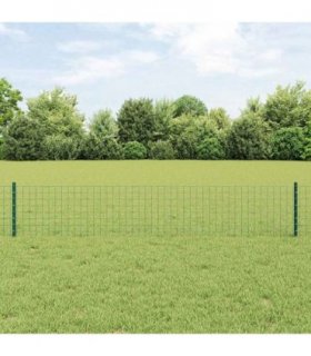 vidaXL Embedded Fence Post 5 pcs Green 80 cm Powder-Coated Steel