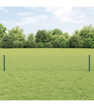 vidaXL Embedded Fence Post 5 pcs Green 80 cm Powder-Coated Steel