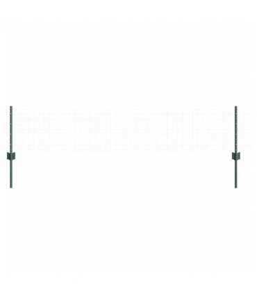 vidaXL Embedded Fence Post 5 pcs Green 80 cm Powder-Coated Steel