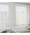 vidaXL Lace Curtain with Curtains Floral White 200 x 400 cm Polyester