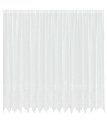 vidaXL Lace Curtain with Curtains Floral White 200 x 400 cm Polyester