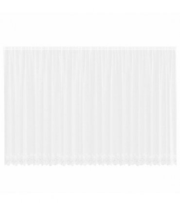 vidaXL Lace Curtain with Curtains Floral White 240 x 600 cm Polyester