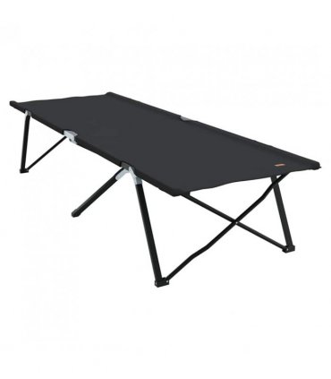 vidaXL Folding Camping Bed Black 206 x 76 x 74 cm Oxford and Steel