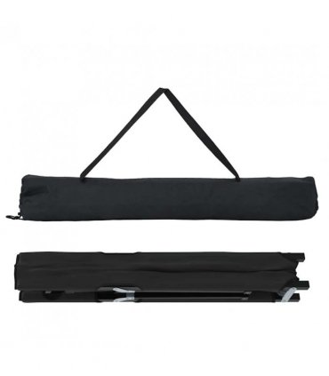 vidaXL Folding Camping Bed Black 206 x 76 x 74 cm Oxford and Steel