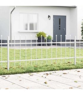 vidaXL Garden Fence Woerden White 1.7 x 0.6 m Powder-coated Steel