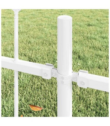 vidaXL Garden Fence Woerden White 1.7 x 0.6 m Powder-coated Steel
