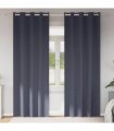vidaXL Blackout Curtains with Rings 2 pcs Anthracite 245 x 140 cm
