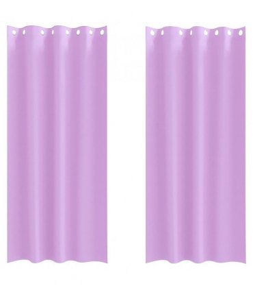 vidaXL Blackout Curtains with Rings 2 pcs Purple 225 x 140 cm