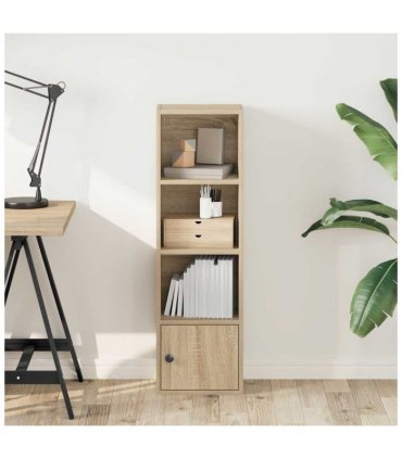 vidaXL Bookcase Sonoma Oak 31x24x102 cm Engineered Wood