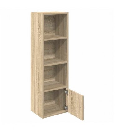 vidaXL Bookcase Sonoma Oak 31x24x102 cm Engineered Wood