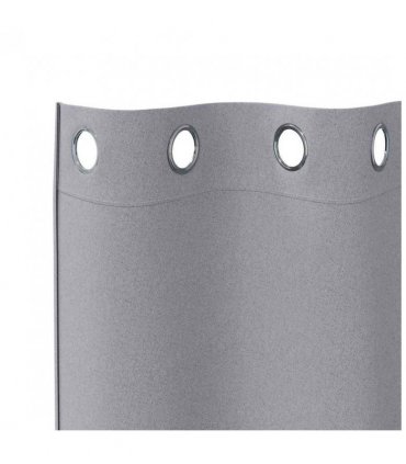 vidaXL Blackout Curtains with Rings 2 pcs Light Grey 225 x 140 cm